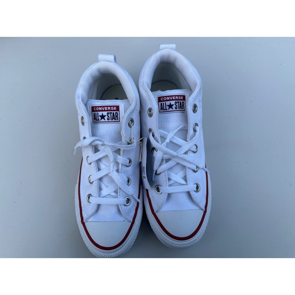 Converse All Star CTAS Street Mid White Red Blue Sneakers A17180F Kids Size 4